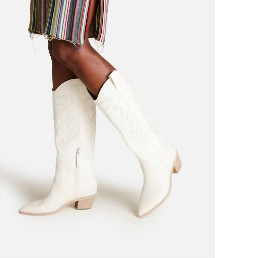Dolce Vita Solei western boot in white. NWT